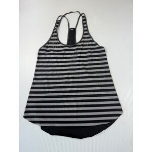 Lululemon Tank Top Striped‎ Racerback Athletic Workout Top Lined